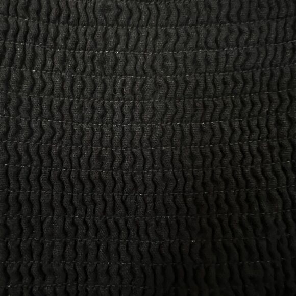 Old Navy Size M in Black Jack Sundress Ruffle Straps V-neck Smocked Linen Blend - Picture 5 of 10